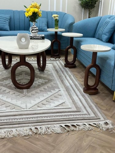 طقم طاولات ضيافة بديل الرخام