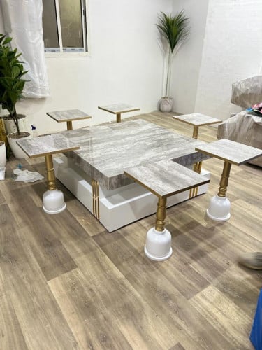 طقم طاولات كلاسيكي مع 6 خدمة