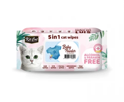 كت كات 5 في 1 مناديل معطرة 80حبه بيبي باودر