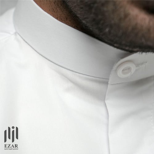 ثوب كويتي صيفي زرار واحد كلاسك ازارير مخفية ( كم ع...