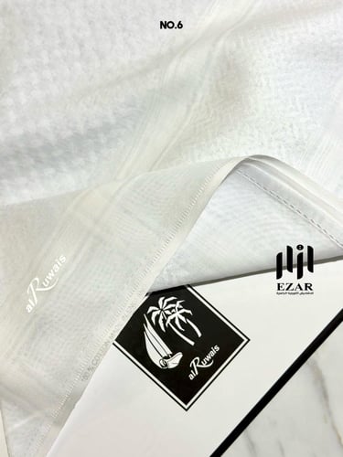 شماغ الرويس ابيض كلاسك NO.6 انجليزي
