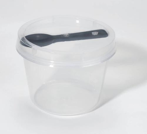 علب حلا دائري 220 مل مع ملعقه (500 حبه)