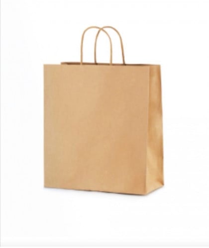 اكياس ورقية حجم صغير لون بني مع مسكة يد (250 حبه)