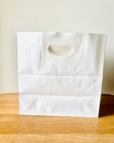 اكياس ورقية بفتحة كبيرة لون ابيض (250حبة)