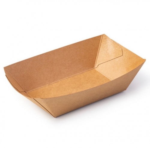 صحن ورقي لون بني مقعر مقاس 5 (500حبه)