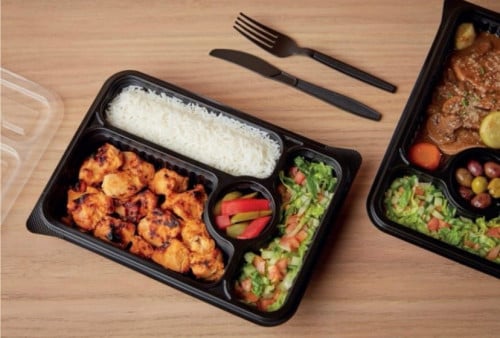 صحن مايكرويف 6 فتحات مع غطاء (200 حبه)