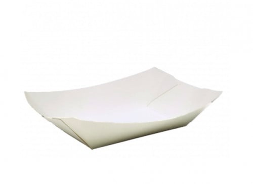 صحن ورقي لون ابيض مقعر مقاس 3 (1000حبه)