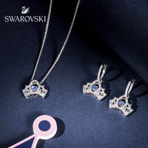 طقم Queen عقد وحلق سواروفسكي