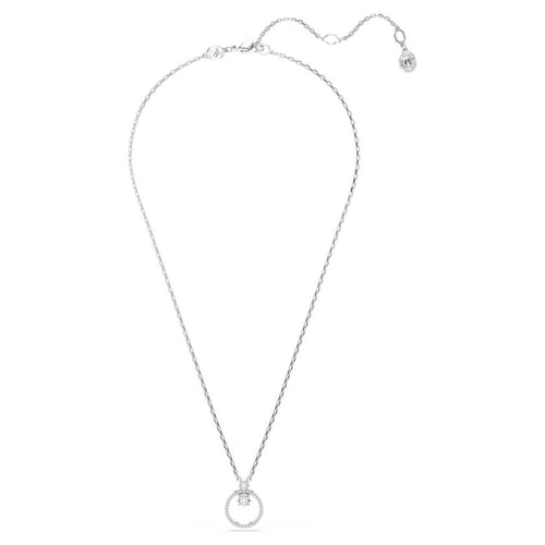 قلادة Constella قطع مستدير، لون أبيض، طلاء روديوم