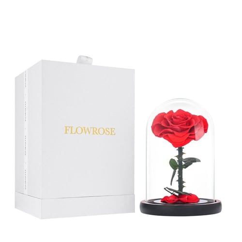 فازة ورد طبيعي دائم - الوردة الخالدة