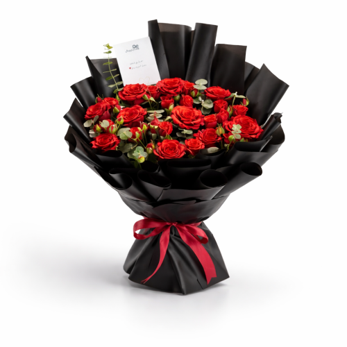 باقة ورد احمر فاخرة