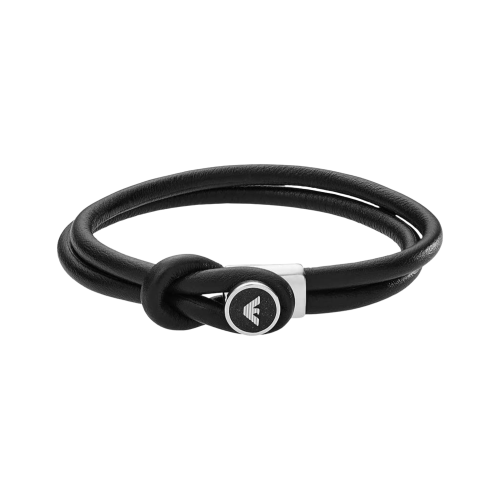 اسوارة جلدية لون اسود من امبوريو ارماني