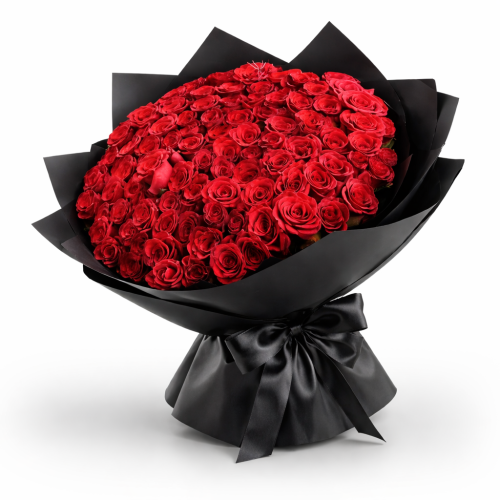 باقة 100 وردة ملكية