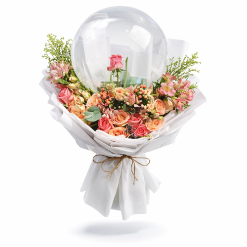 باقة احساس - ورد مع بالون