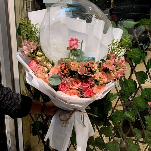 باقة احساس - ورد مع بالون