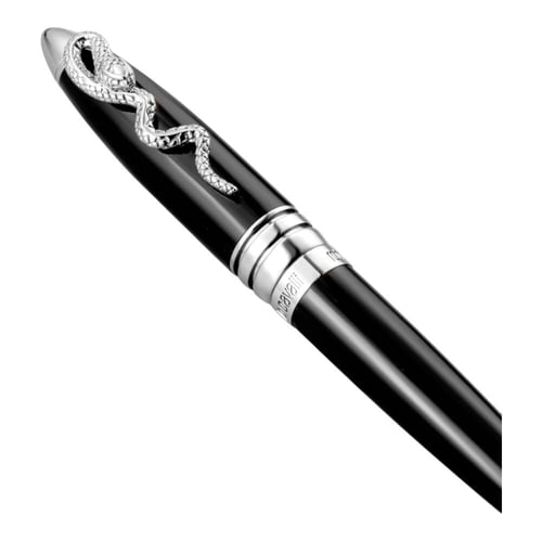 قلم روبرتو كفالي اسود فضي