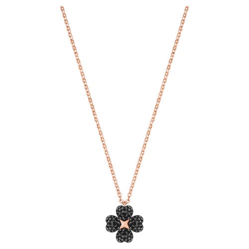 قلادة Latisha على شكل زهرة طلاء ذهبي وردي