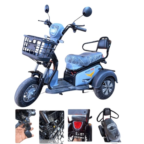 دباب كهربائي 3 عجلات مع سعة تخزين كبيرة