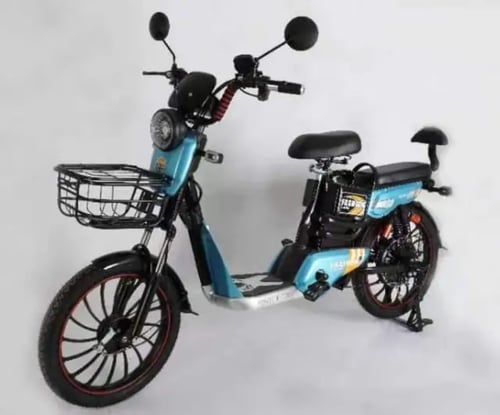 دراجة كهربائية 60 فولت بمقعدين وسلة أمامية من الوك...
