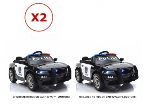 سيارتين شرطة رياضيه ، ماطورين