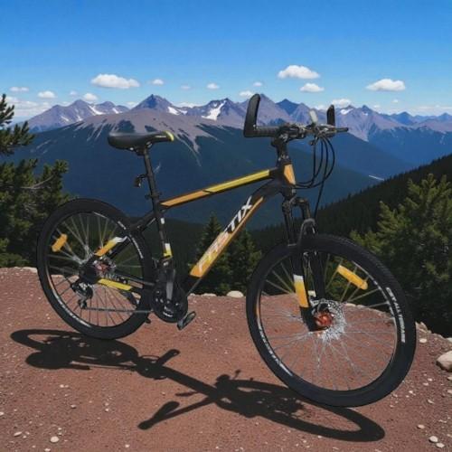 دراجة المنيوم رياضية مقاس 26 - برتقالي وأصفر