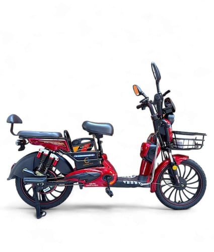 دراجة كهربائية 60 فولت بمقعدين وسلة أمامية من الوك...