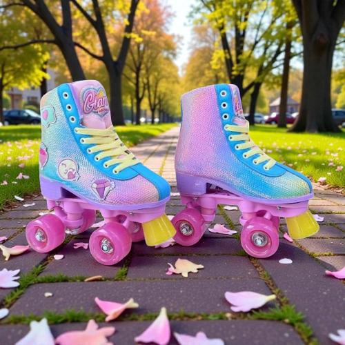 سكيت بناتي فخم بأربع كفرات