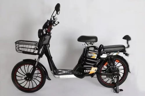 دراجة كهربائية 60 فولت بمقعدين وسلة أمامية من الوك...