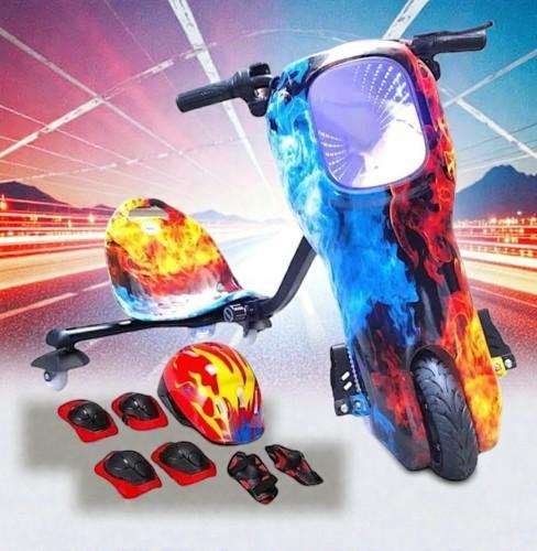 سكوتر درفت كبير بطبعة نارية 36 فولت بثلاث عجلات