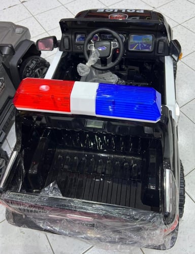 جيب شرطة اطفال كهربائي بمحركين 12 فولت بعلامة FORD