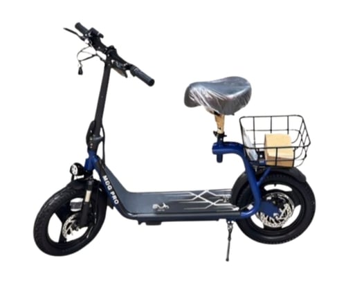 سكوتر 48 فولت بسلة خلفية بكفرات عريضة مقاس 14