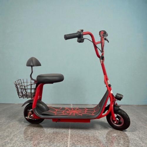 سكوتر سبايردمان بعجلين بسلة صغير 36 فولت - أحمر