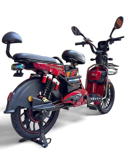 دراجة كهربائية 60 فولت بمقعدين وسلة أمامية من الوك...