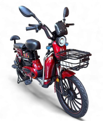 دراجة كهربائية 60 فولت بمقعدين وسلة أمامية من الوك...
