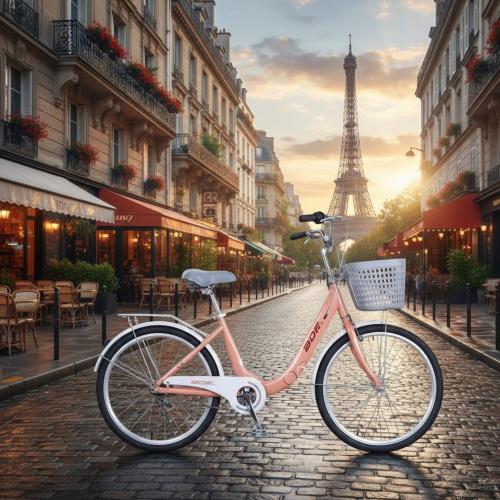 دراجة هوائية خفيفة مقاس 20 مع سلة أمامية