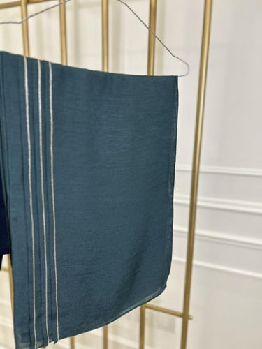 طرحة خضراء لنن قطن هندي