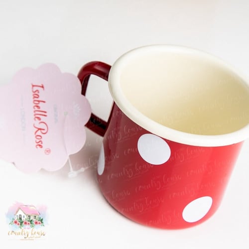 0888 كوب ريترو معدني منقط من إزابيل روز