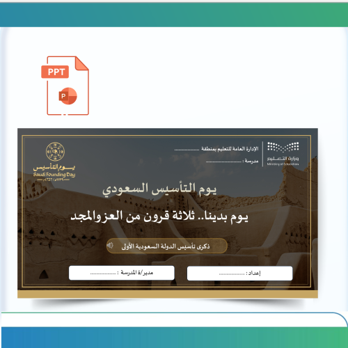 عرض بوربوينت يوم التأسيس السعودي صوتي – 7 دقائق