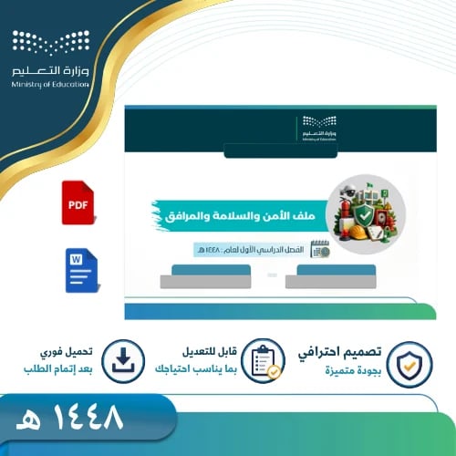 ملف وخطة الأمن والسلامة والمرافق الفصل الأول 1448-...