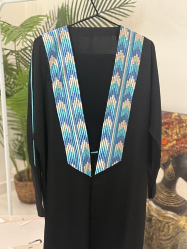 O36عباية كريب باكمام استرتش