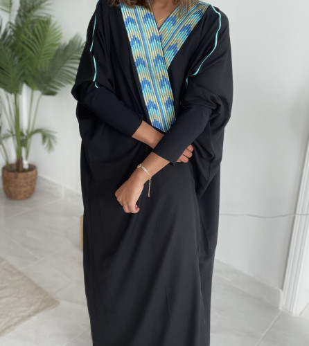 O33 عباية كريب - قصة البشت اكمام استرتش