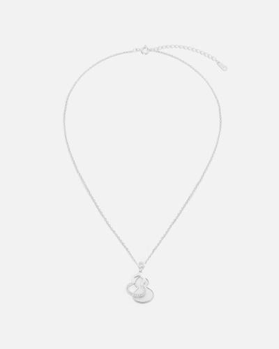 سلسال نسائي بلون فضي بتصميم أنيق