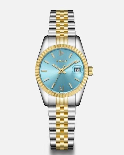 ساعة نسائية ستيل باللون الفضي والذهبي