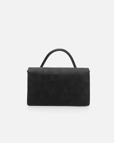 شنطة نسائية من الجلد بلون أسود