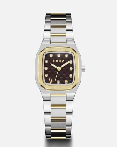 ساعة خُلود النسائية بلون ذهبي وفضي