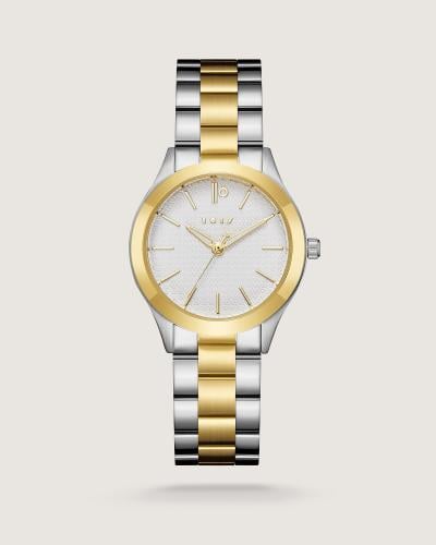 ساعة نسائية ستيل باللون الذهبي والفضي