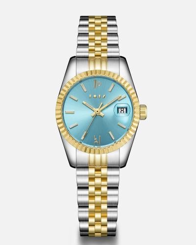 ساعة نسائية ستيل باللون الفضي والذهبي