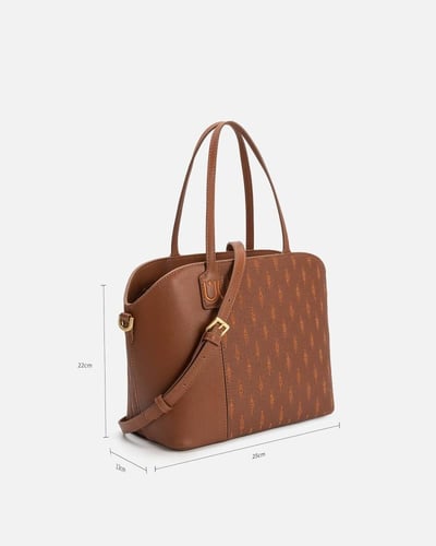 شنطة نسائية بتصميم أنيق بلون بني