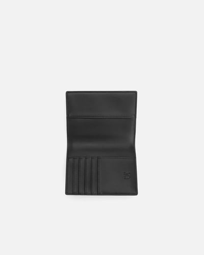 محفظة بتصميم فاخر من الجلد بلون أسود