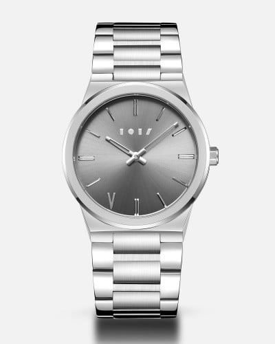 ساعة الخَالد الرجالية بلون فضي